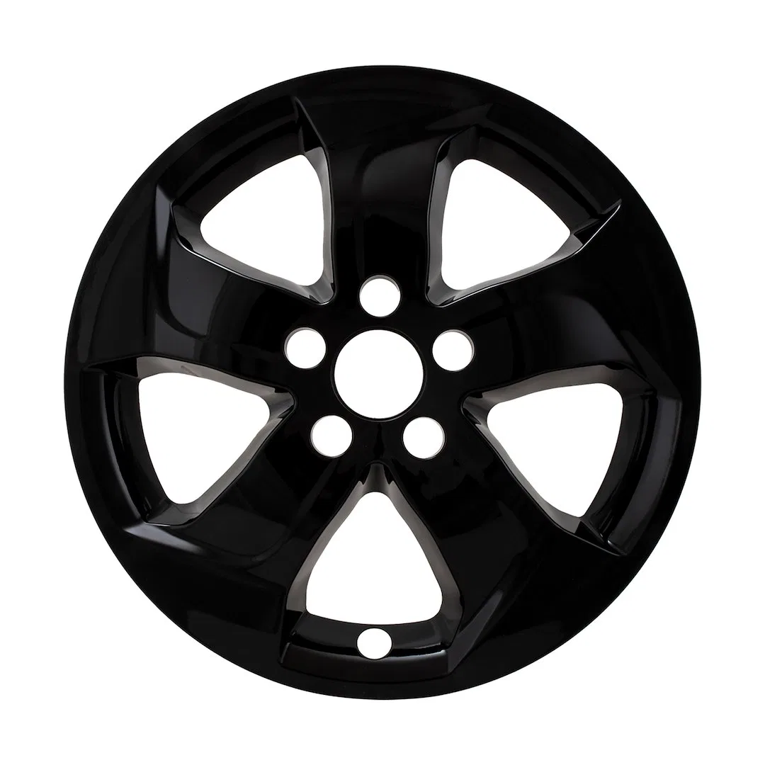 IMP458BLK – COAST2COAST Wheel Skin, 17 Inch 5 Directional Single Spokes Snap-On Painted Gloss Black ABS Plastic Set O...